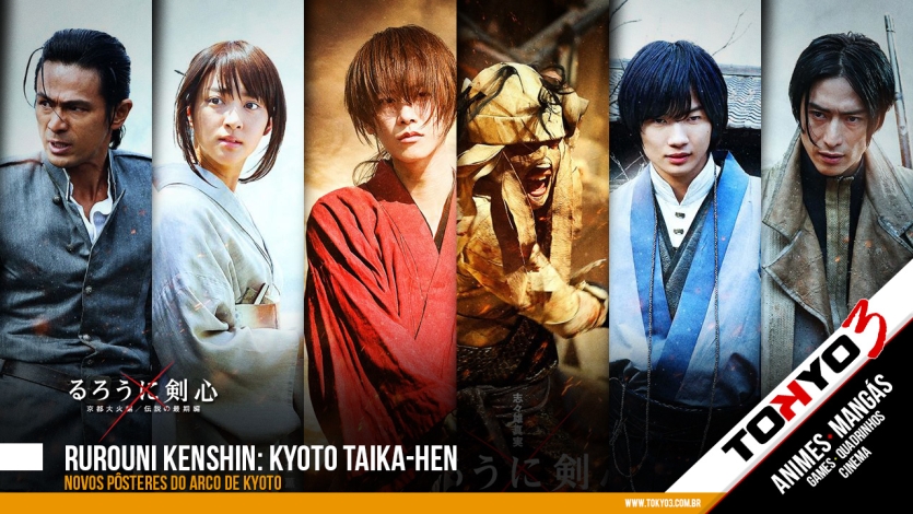 Rurouni Kenshin: Kyoto Taika-hen - Novos pôsteres do arco de Kyoto