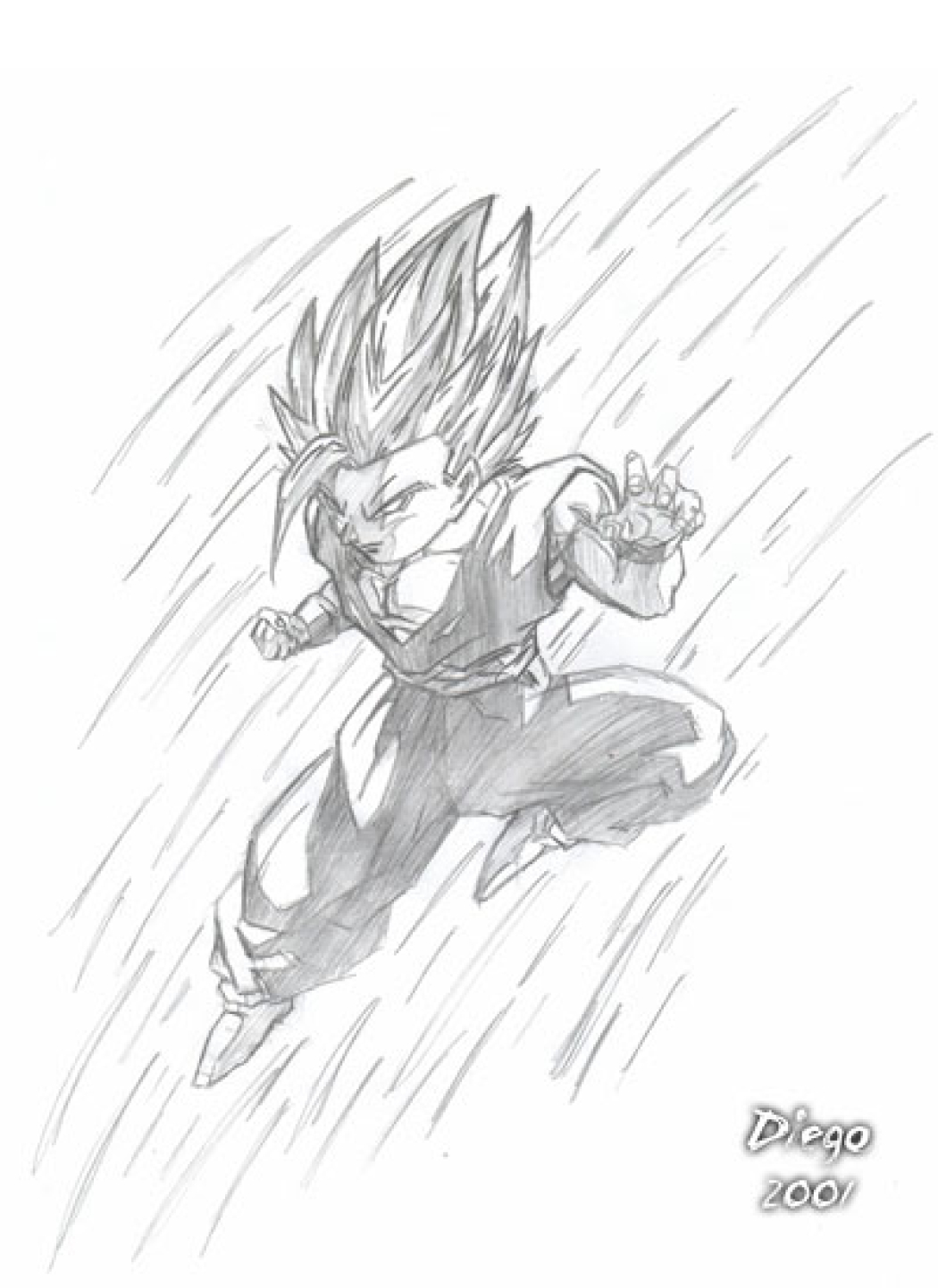 Gohan - O jovem Super Saiyajin feito por Diego Alberto da Silva Tillmann