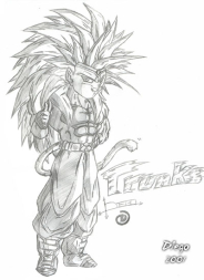 Chibi Trunks SSJ5 feito por Diego Alberto da Silva Tillmann