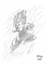 Gohan - O jovem Super Saiyajin feito por Diego Alberto da Silva Tillmann